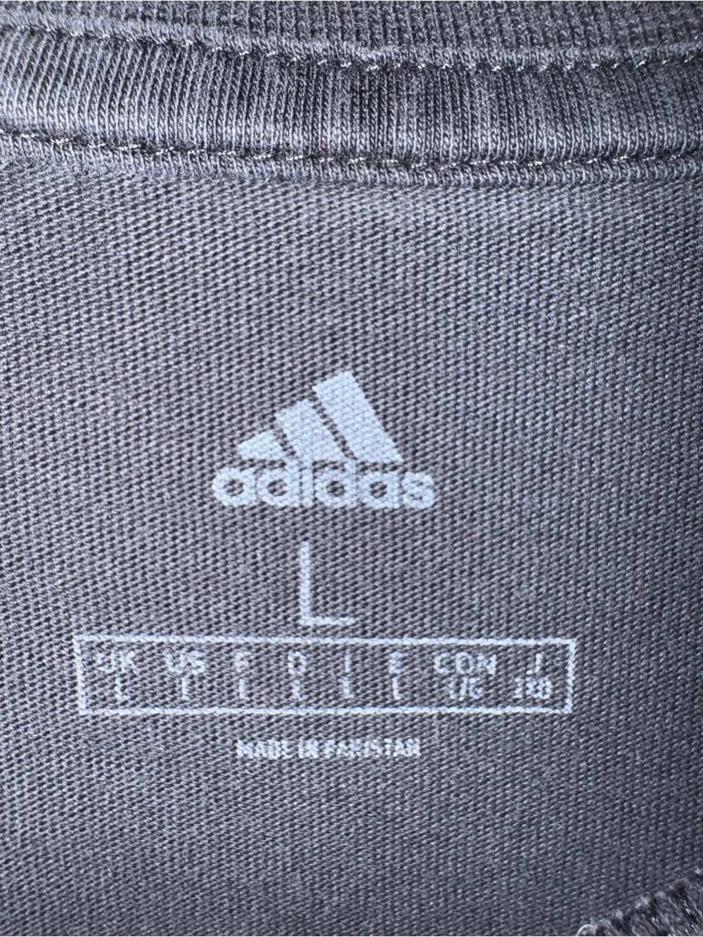adidas Black Tee with White Trefoil Logo